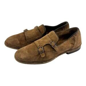 ALEXANDER HOTTO size 9  Vintage Effect  Double Monk   strap Loafer (Men's )